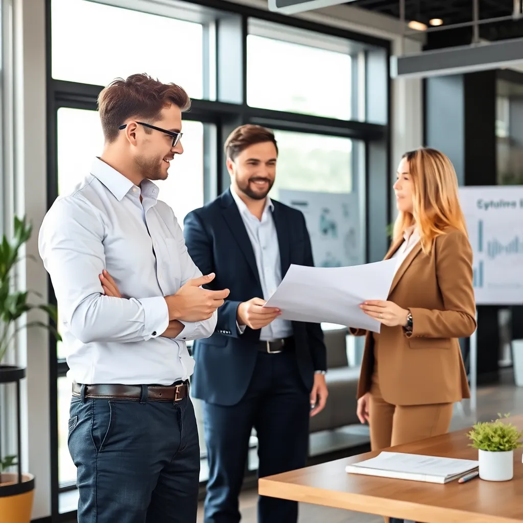 Professionelles Beratungsgespräch zwischen Unternehmer und Berater